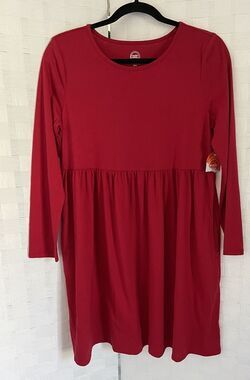 NWT Wonder Nation Red Dress Girls Size XL Plus With Pockets